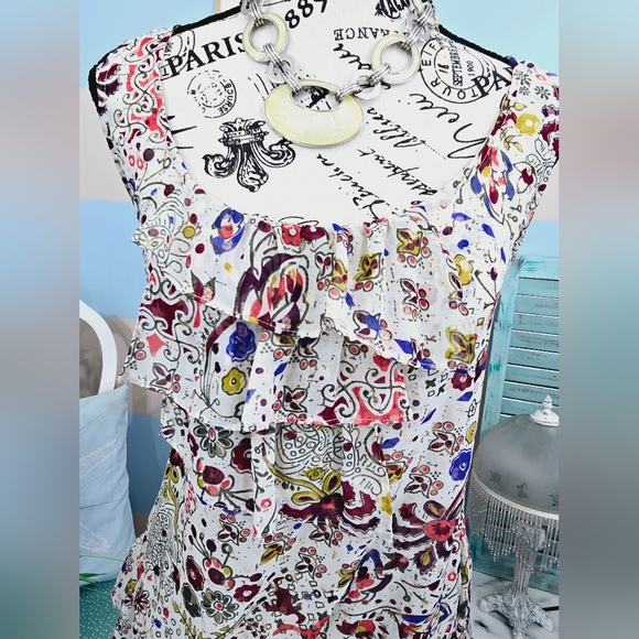 A.N.A. Semi Sheer Floral Blouse - Picture 3 of 7